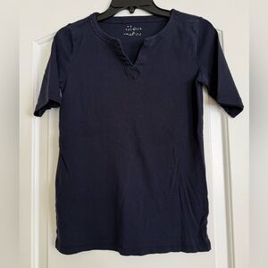 Talbots Dark Blue V-Neck Top